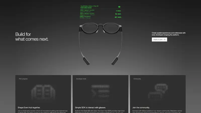 第1四半期にリリース予定の SDK(Even Hub)。めちゃくちゃ登録のリクエストが届いてるらしい。