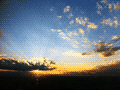 サンシャイン60展望台からの夕日。