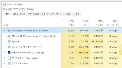 CPUやディスクに負荷をかける「Microsoft Windows Search Indexer」プロセス。設定を変更することで、パフォーマンスを改善することが可能です。