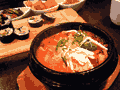 韓国料理のスープ。豆腐が美味しい。