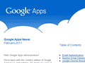 Google Appsの新機能をお知らせするメール「Google Apps News」。